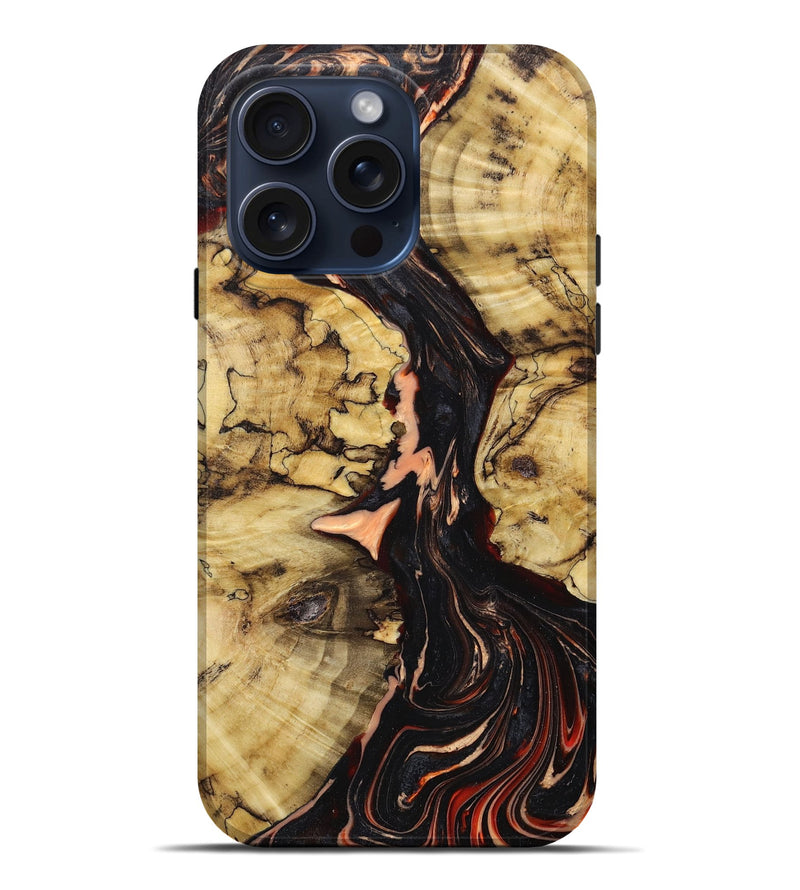 iPhone 15 Pro Max Wood+Resin Live Edge Phone Case - Cohen (Harvest, 668870)