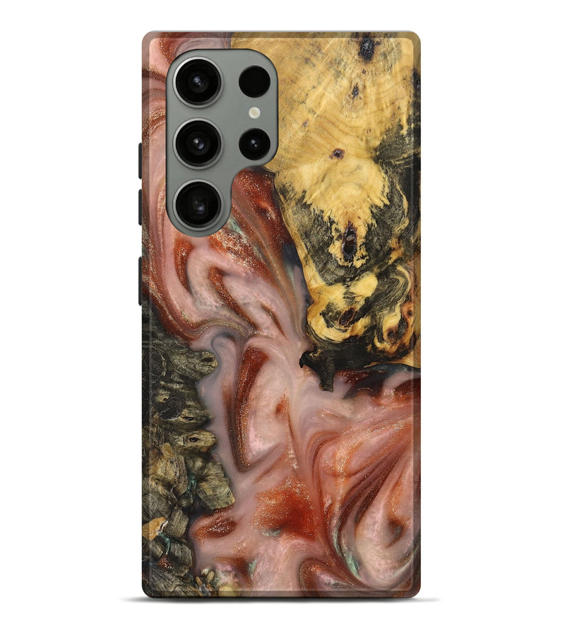 Galaxy S23 Ultra Wood+Resin Live Edge Phone Case - Melinda (Green, 669953)