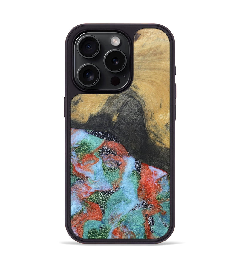 iPhone 15 Pro Wood+Resin Phone Case - Thelma (Cosmos, 671318)