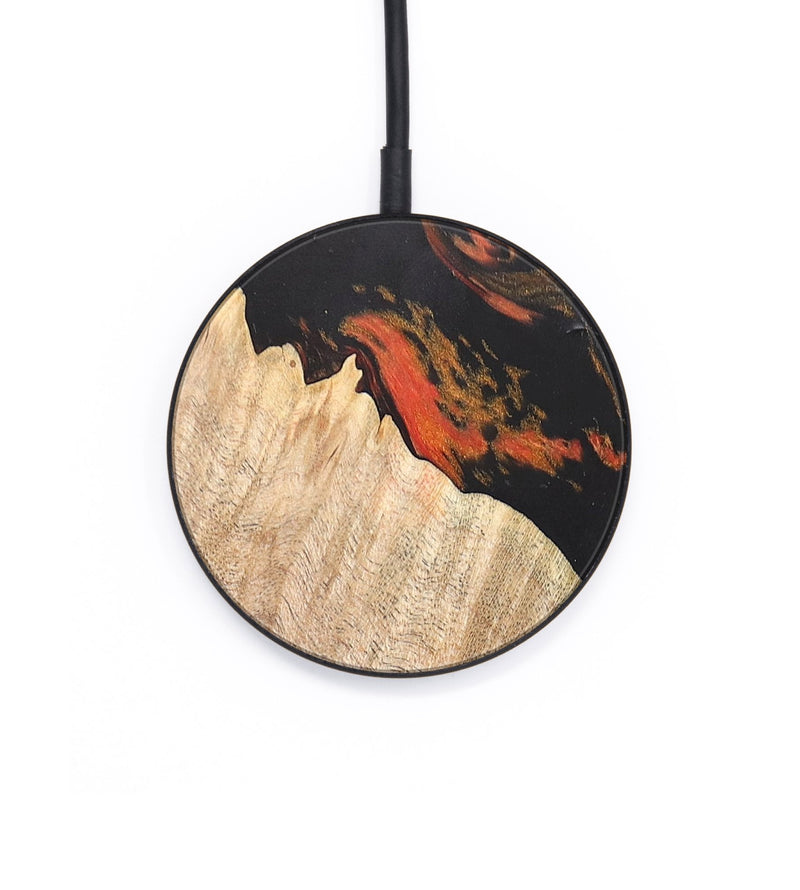 Circle Wood+Resin Wireless Charger - Scarlet (Lava, 671806)