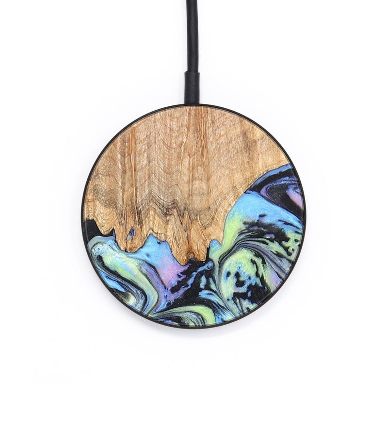Circle Wood+Resin Wireless Charger - Imogene (Aurora, 671856)