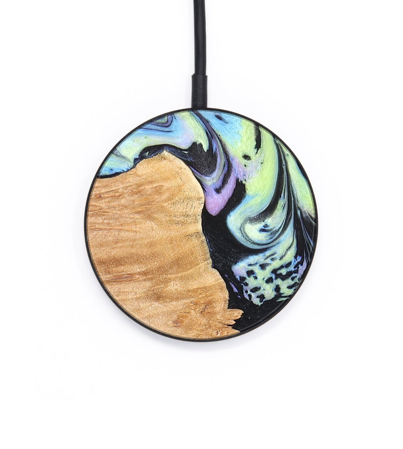 Circle Wood+Resin Wireless Charger - April (Aurora, 671879)