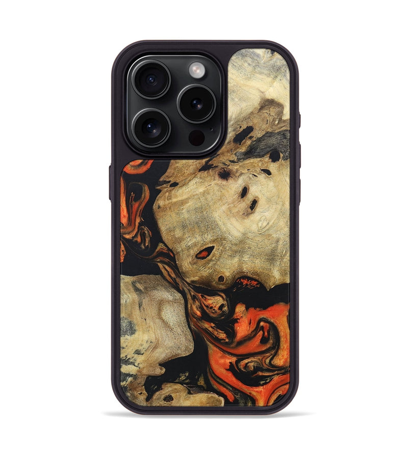 iPhone 15 Pro Wood+Resin Phone Case - Martin (Lava, 673490)