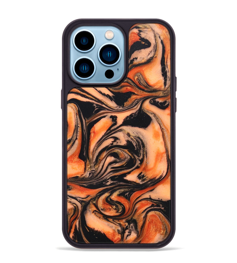 iPhone 14 Pro Max Wood+Resin Phone Case - Deandre (Lava, 673496)