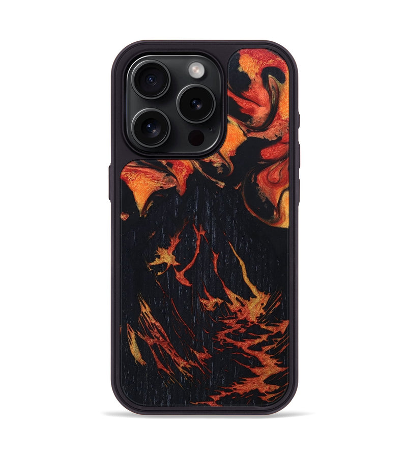 iPhone 15 Pro Wood+Resin Phone Case - Messiah (Lava, 673498)