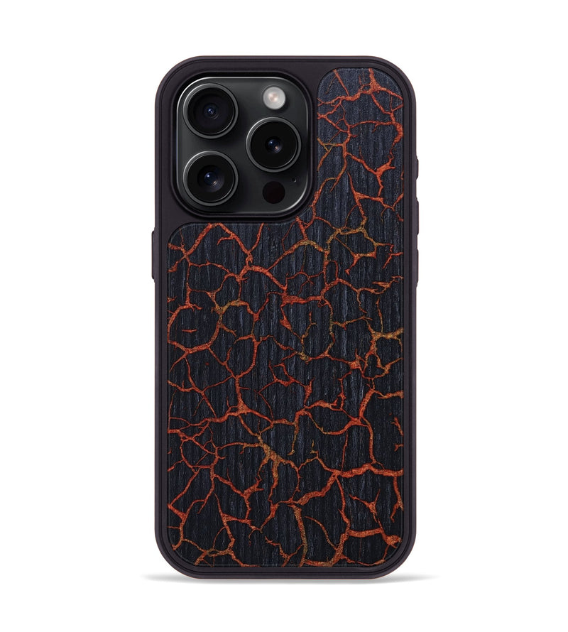 iPhone 15 Pro Wood+Resin Phone Case - Tevin (Lava, 673515)