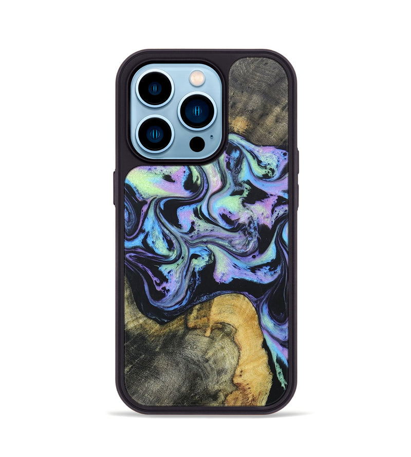 iPhone 14 Pro Wood+Resin Phone Case - Paris (Aurora, 673624)