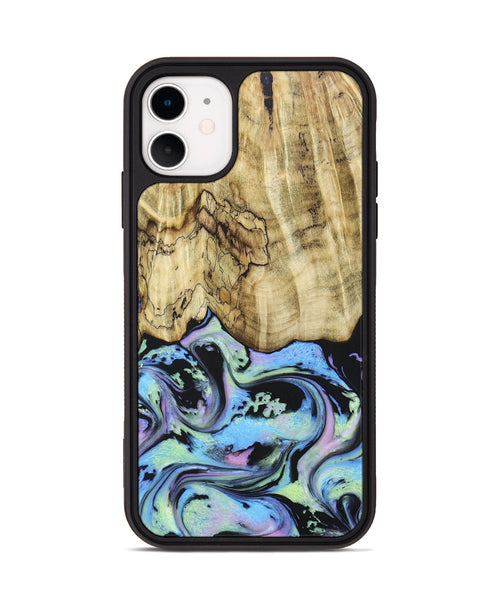 iPhone 11 Wood+Resin Phone Case - Lucas (Aurora, 673626)