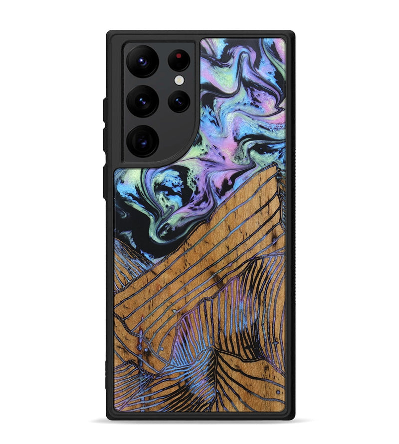Galaxy S22 Ultra Wood+Resin Phone Case - Samantha (Aurora, 673631)