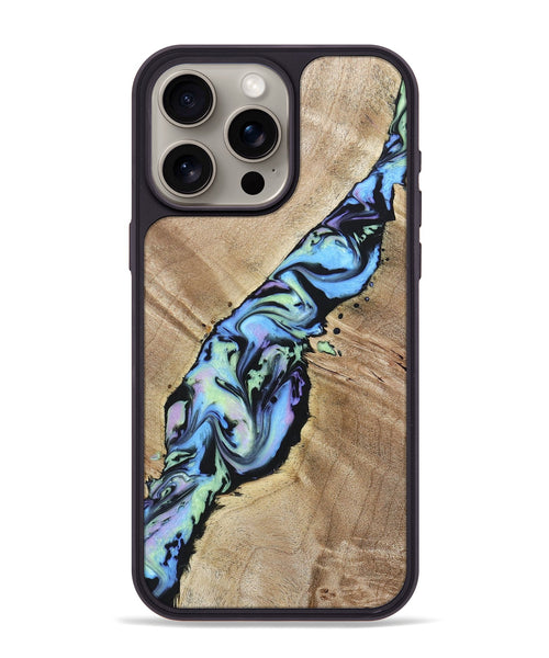 iPhone 15 Pro Max Wood+Resin Phone Case - Gail (Aurora, 673632)
