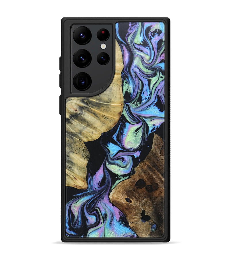 Galaxy S22 Ultra Wood+Resin Phone Case - Abram (Aurora, 673634)