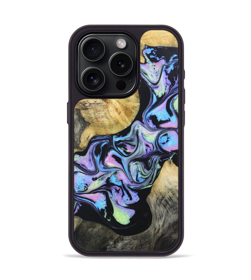 iPhone 15 Pro Wood+Resin Phone Case - Gilbert (Aurora, 673635)