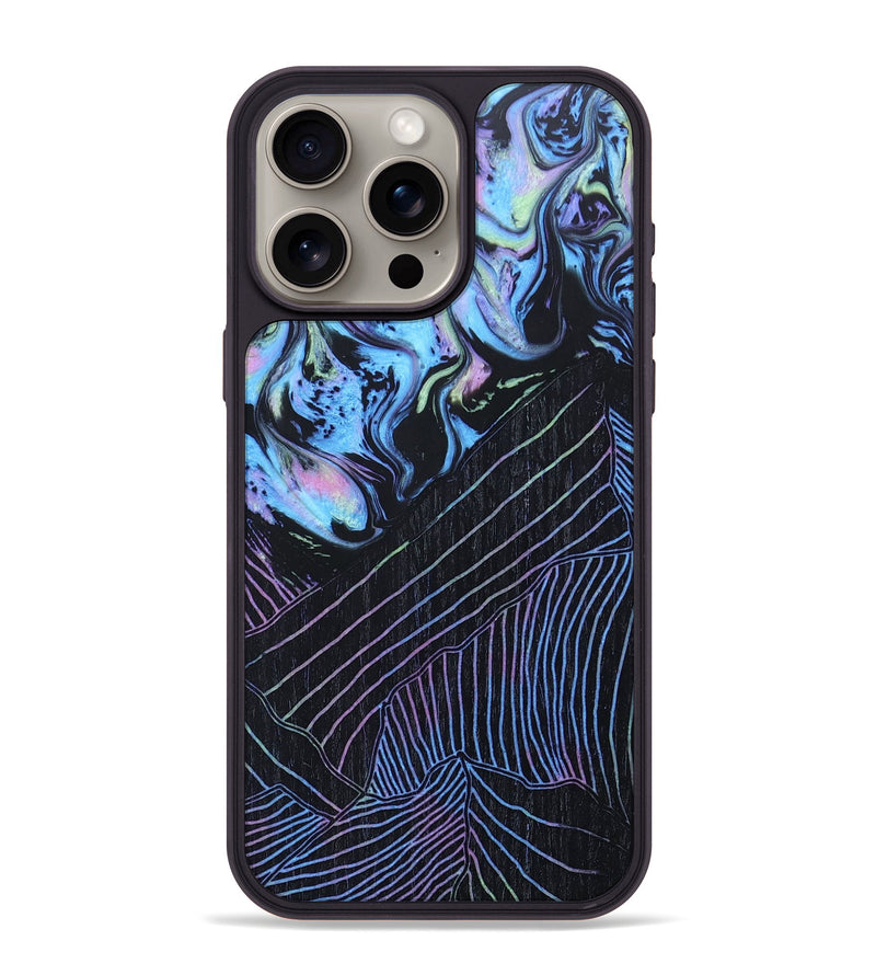 iPhone 15 Pro Max Wood+Resin Phone Case - Esther (Aurora, 673636)