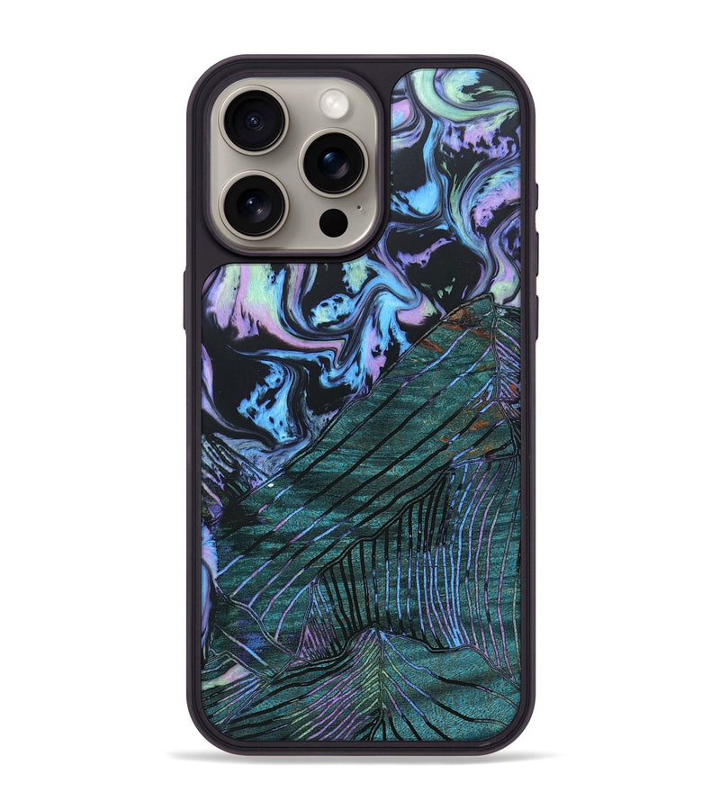 iPhone 15 Pro Max Wood+Resin Phone Case - Jarrett (Aurora, 673638)