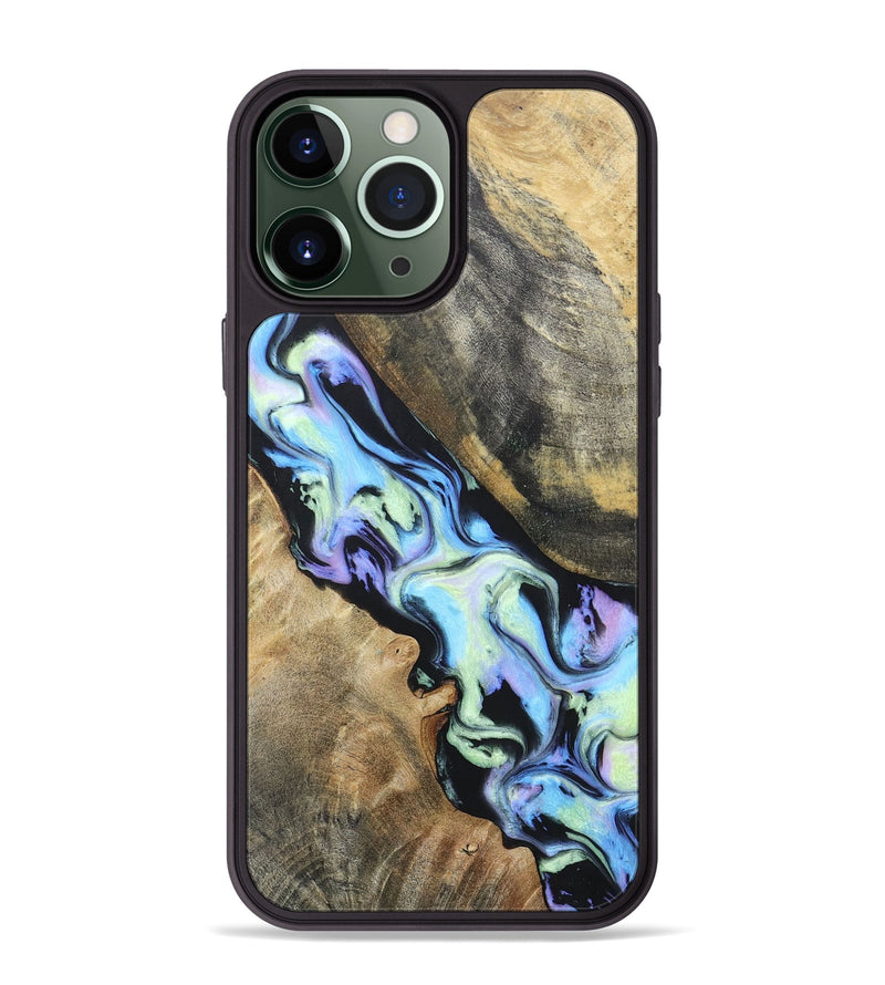 iPhone 13 Pro Max Wood+Resin Phone Case - Alton (Aurora, 673657)