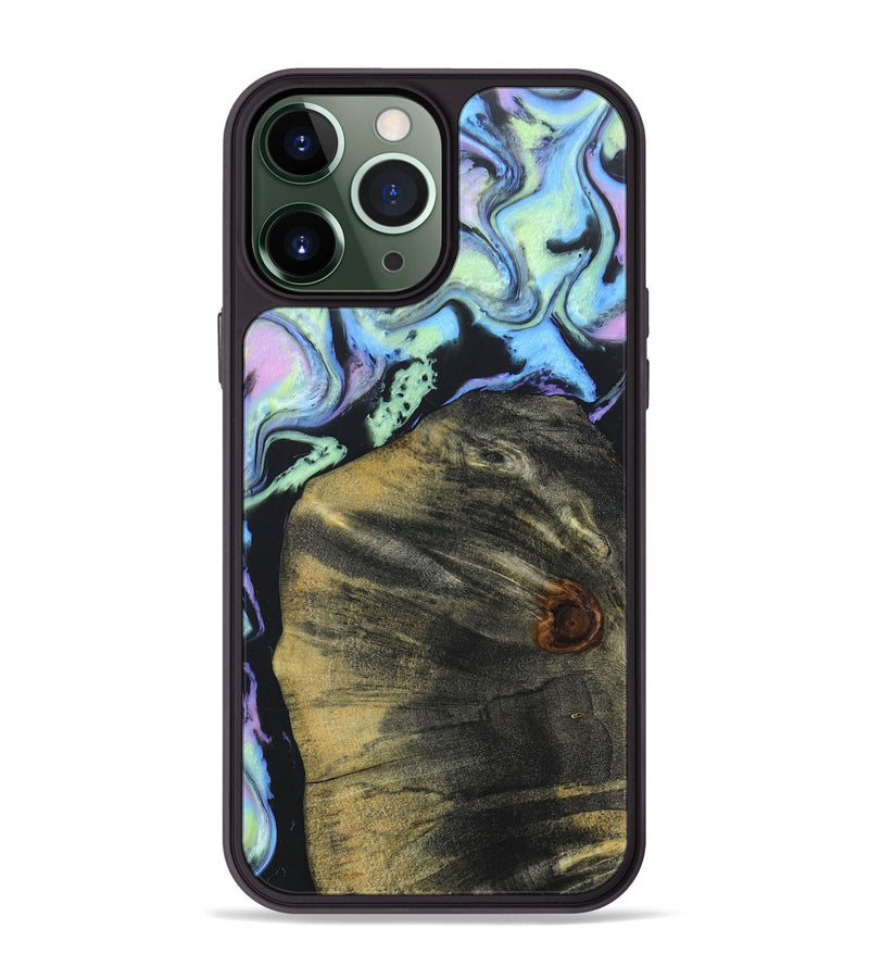 iPhone 13 Pro Max Wood+Resin Phone Case - Luann (Aurora, 673659)