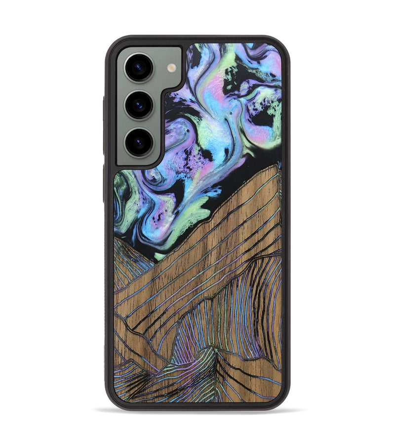 Galaxy S23 Plus Wood+Resin Phone Case - Mya (Aurora, 673660)