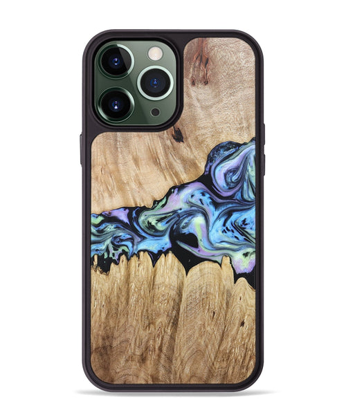iPhone 13 Pro Max Wood+Resin Phone Case - Jermaine (Aurora, 673661)