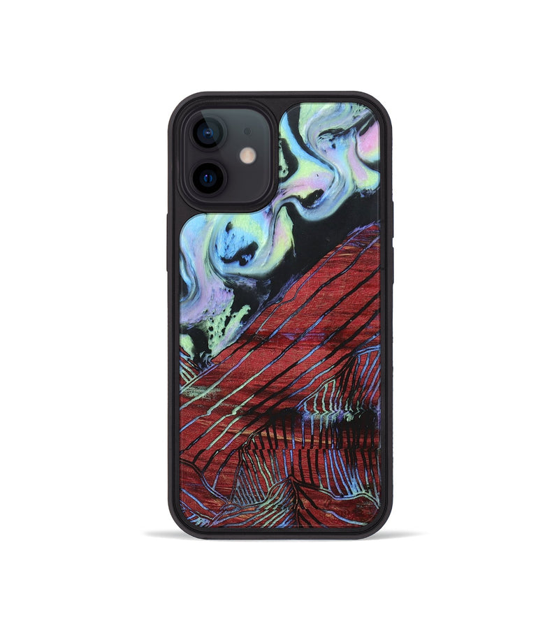 iPhone 12 mini Wood+Resin Phone Case - Lakisha (Aurora, 673666)