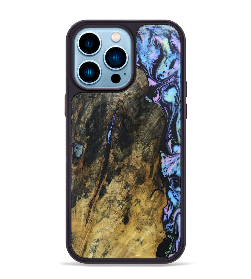 iPhone 14 Pro Max Wood+Resin Phone Case - Jaxon (Aurora, 673669)