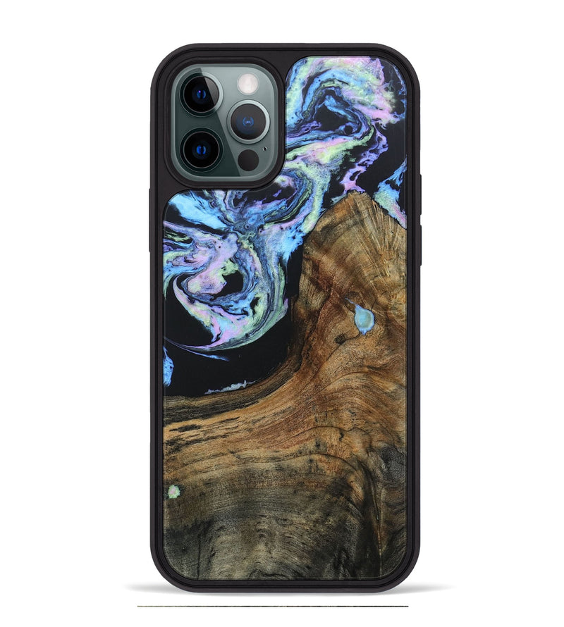 iPhone 12 Pro Max Wood+Resin Phone Case - Antonio (Aurora, 673686)