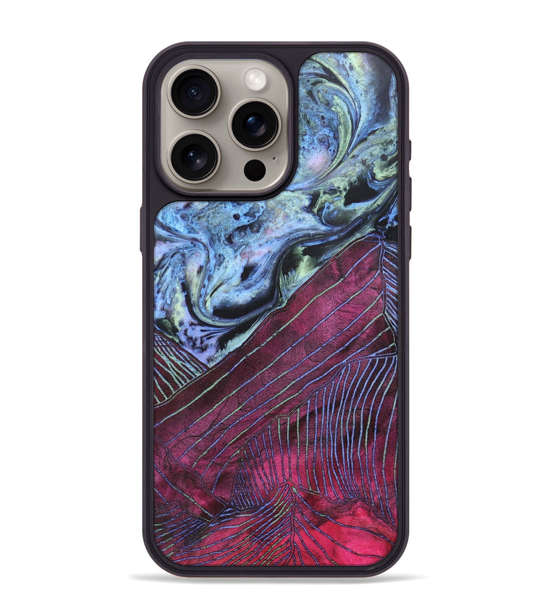 iPhone 15 Pro Max Wood+Resin Phone Case - Aubrey (Aurora, 673687)