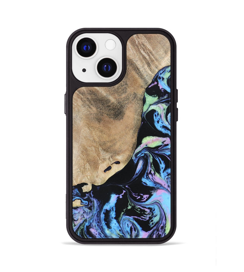 iPhone 13 Wood+Resin Phone Case - Liliana (Aurora, 673688)