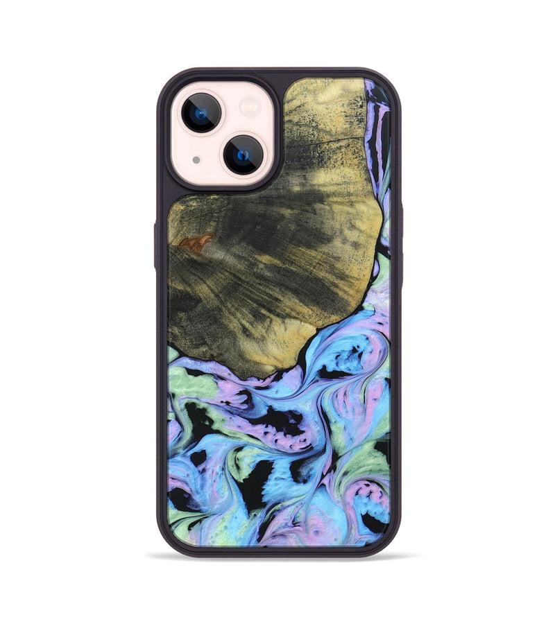 iPhone 14 Wood+Resin Phone Case - Isla (Aurora, 673696)