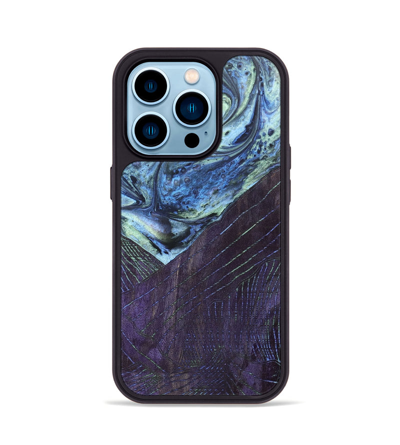 iPhone 14 Pro Wood+Resin Phone Case - Declan (Aurora, 673697)