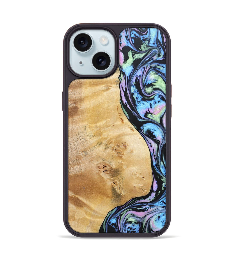 iPhone 15 Wood+Resin Phone Case - Christoph (Aurora, 673704)