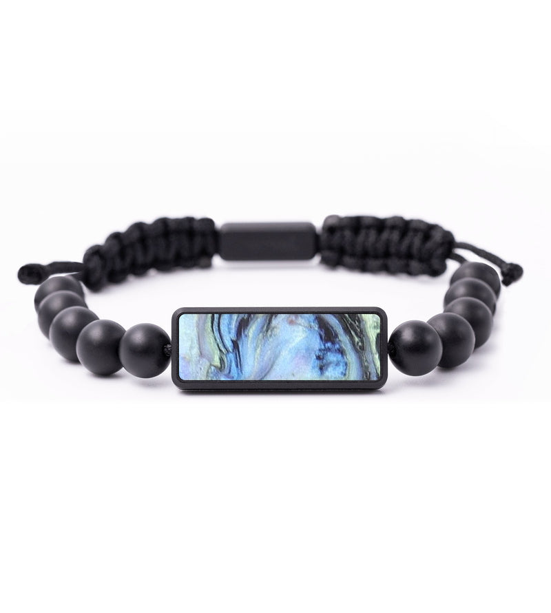Onyx Bead Wood+Resin Bracelet - Karen (Aurora, 673753)