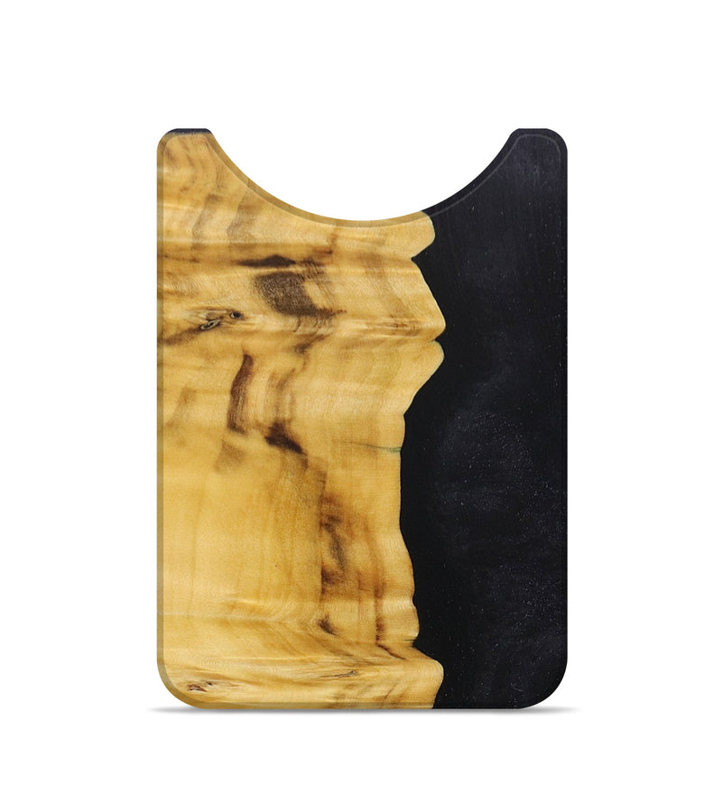 Live Edge Wood+Resin Wallet - Skye (Pure Black, 674747)