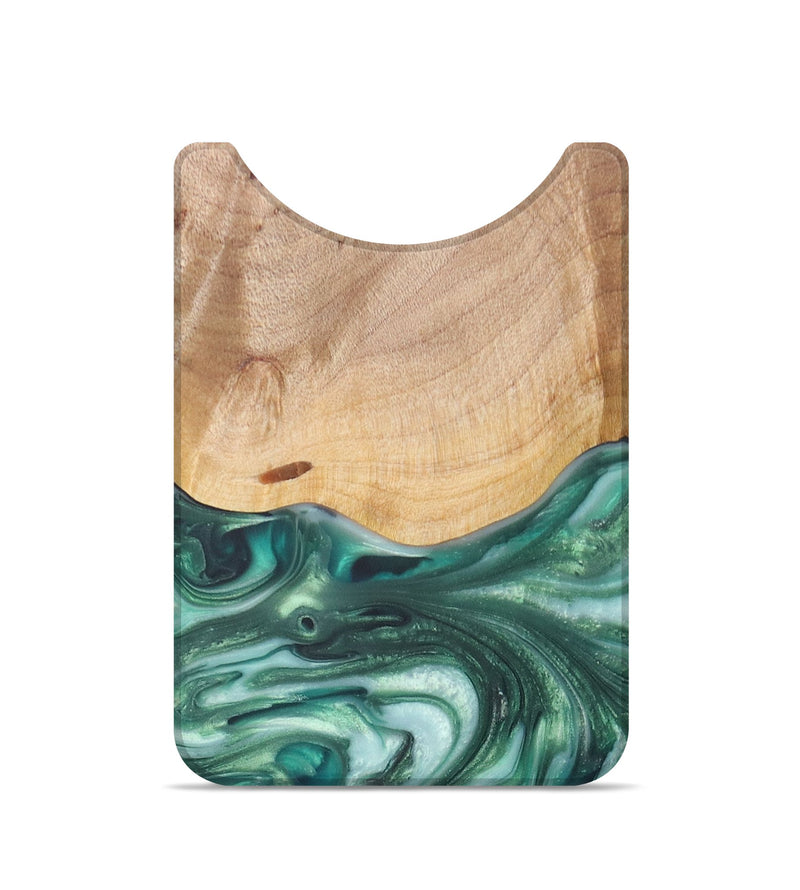 Live Edge Wood+Resin Wallet - Colin (Green, 675310)