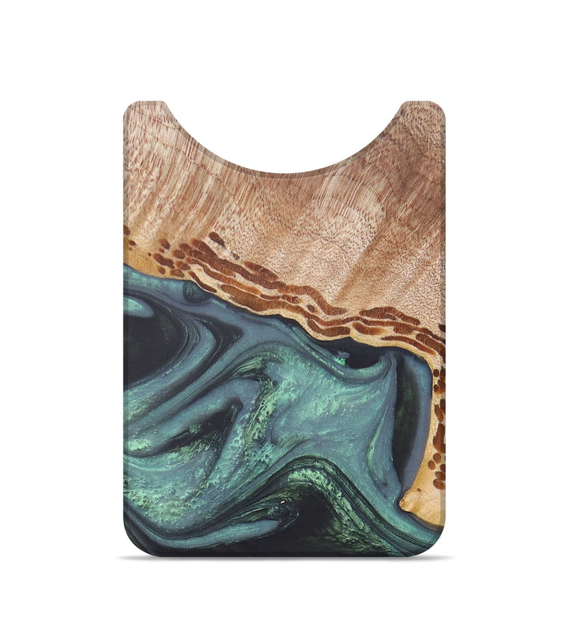 Live Edge Wood+Resin Wallet - Dolores (Green, 675314)