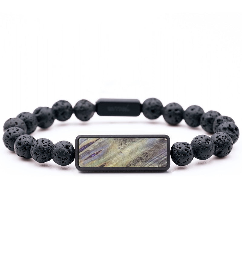 Lava Bead Wood+Resin Bracelet - Christa (Wood Burl, 675680)