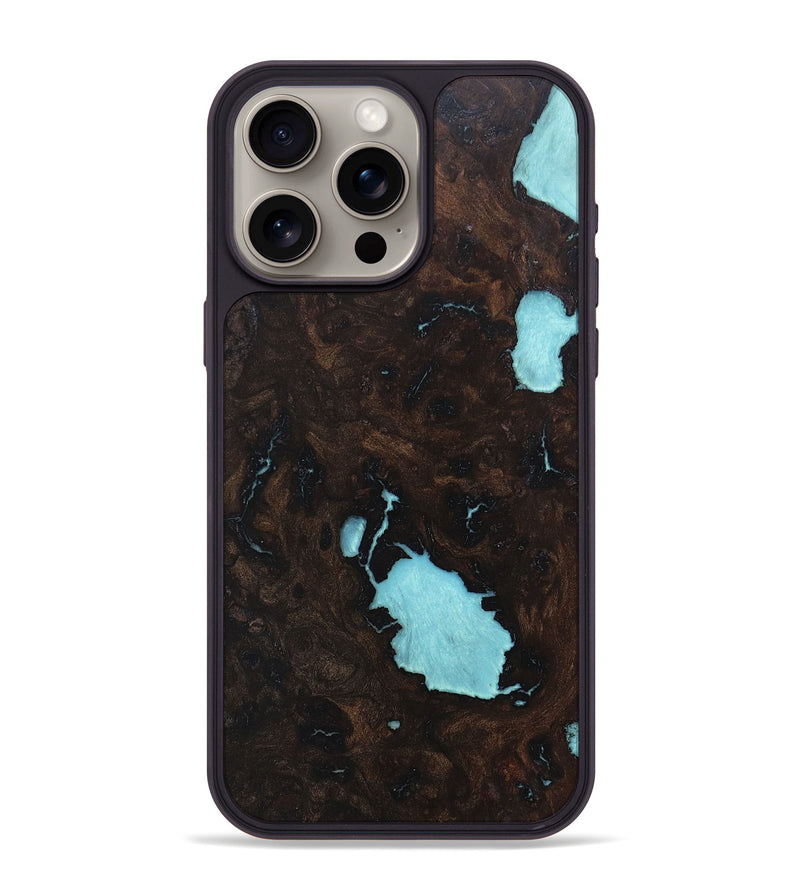 iPhone 15 Pro Max Wood+Resin Phone Case - Sarah (Wood Burl, 675810)