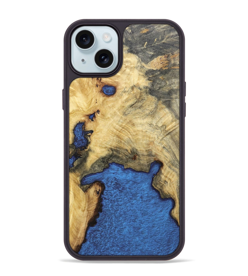 iPhone 15 Plus Wood+Resin Phone Case - Addyson (Wood Burl, 675828)