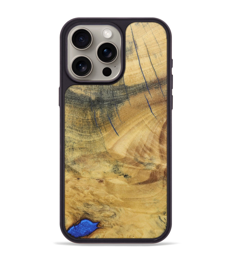 iPhone 15 Pro Max Wood+Resin Phone Case - Levi (Wood Burl, 676176)
