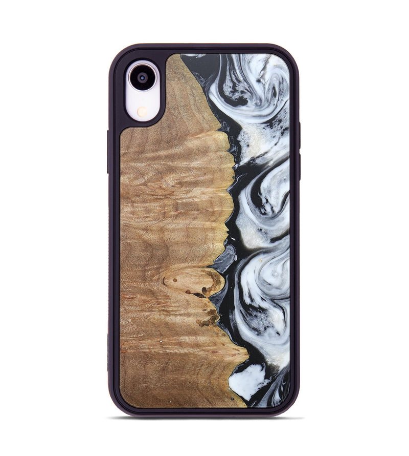 iPhone Xr Wood+Resin Phone Case - Tyrese (Black & White, 676356)