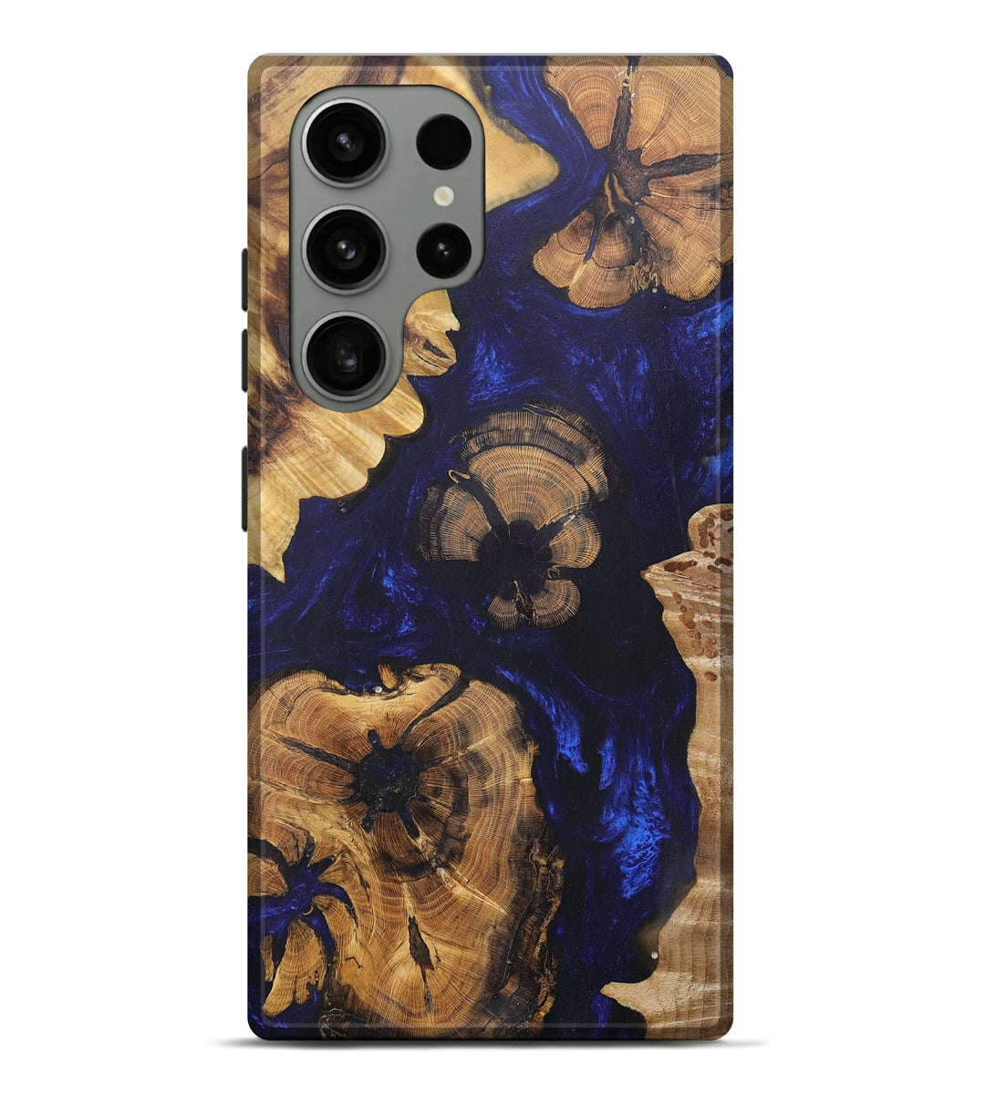 Galaxy S23 Ultra Wood+Resin Live Edge Phone Case - Chandler (Blue, 676424)