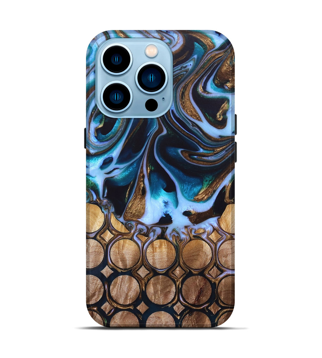 iPhone 14 Pro Wood+Resin Live Edge Phone Case - Aaron (Pattern, 676852)