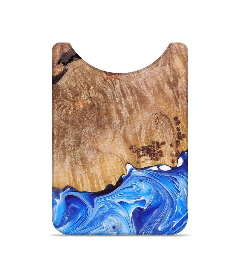 Live Edge Wood+Resin Wallet - Kassidy (Blue, 676879)