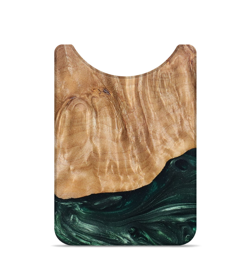 Live Edge Wood+Resin Wallet - Landon (Green, 676897)