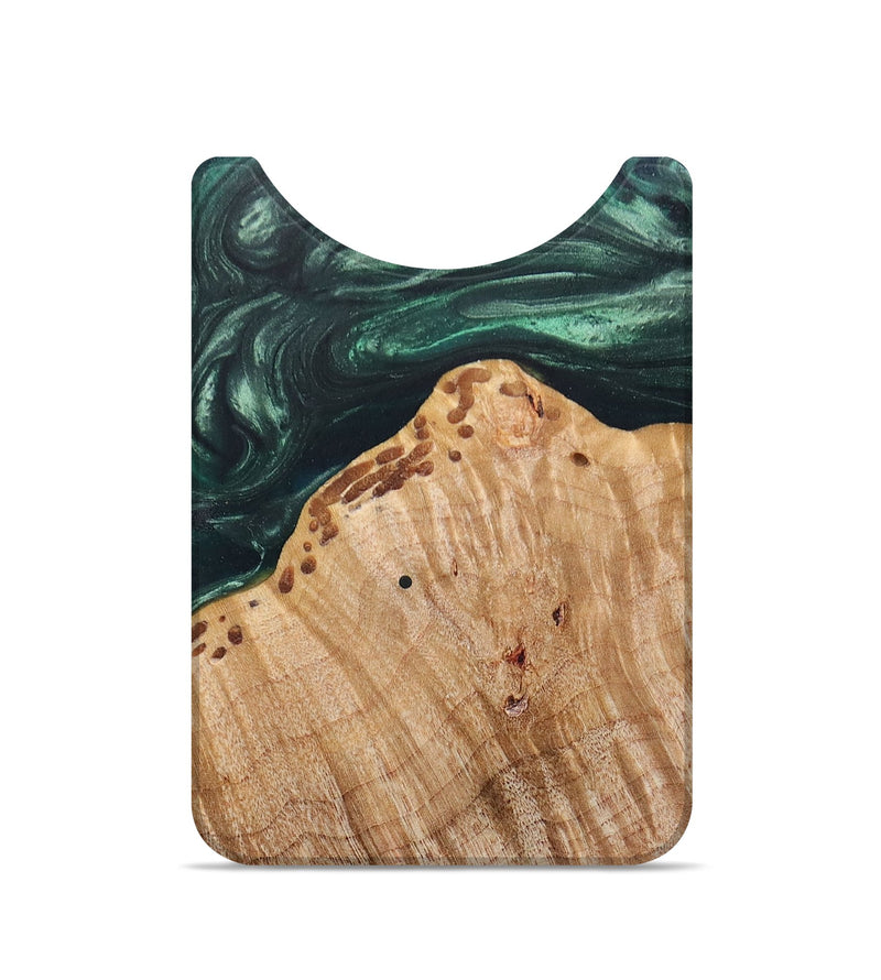 Live Edge Wood+Resin Wallet - Nettie (Green, 676898)