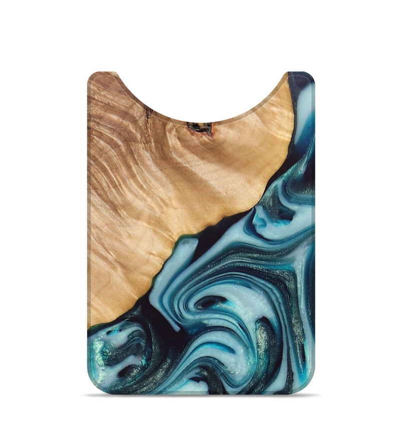 Live Edge Wood+Resin Wallet - Marla (Green, 676903)