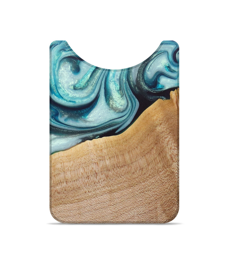 Live Edge Wood+Resin Wallet - Aisha (Green, 676907)