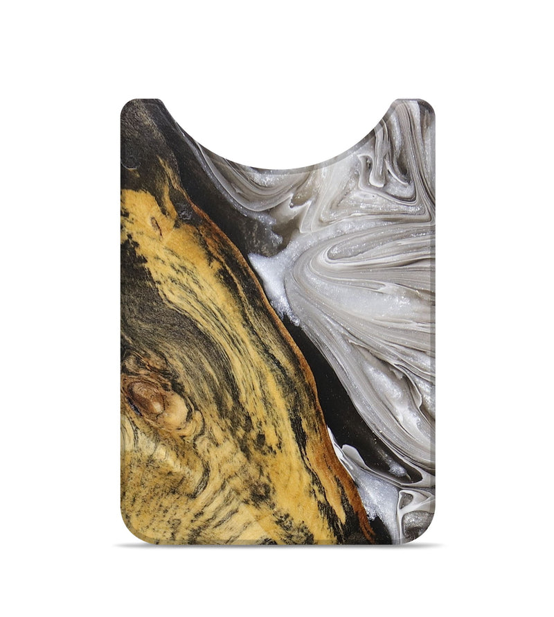 Live Edge Wood+Resin Wallet - Jackie (Black & White, 676912)