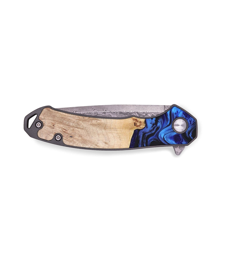 EDC Wood+Resin Pocket Knife - Dolores (Blue, 676948)