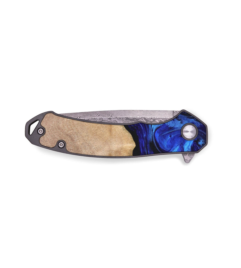 EDC Wood+Resin Pocket Knife - Gemma (Blue, 676950)