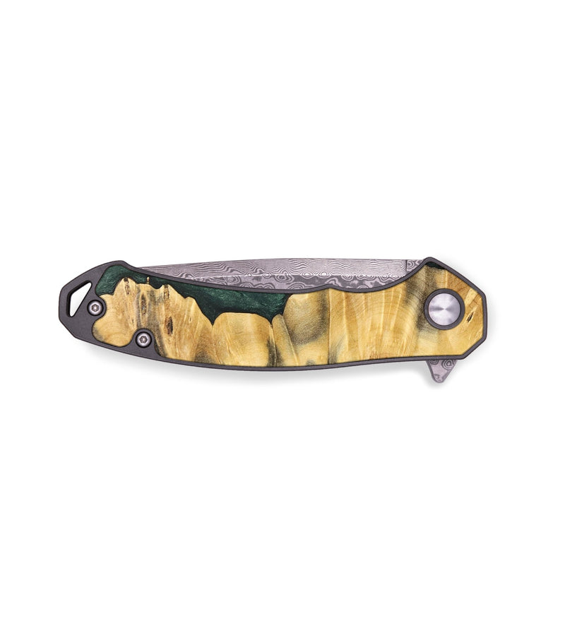 EDC Wood+Resin Pocket Knife - Ashlee (Green, 676982)